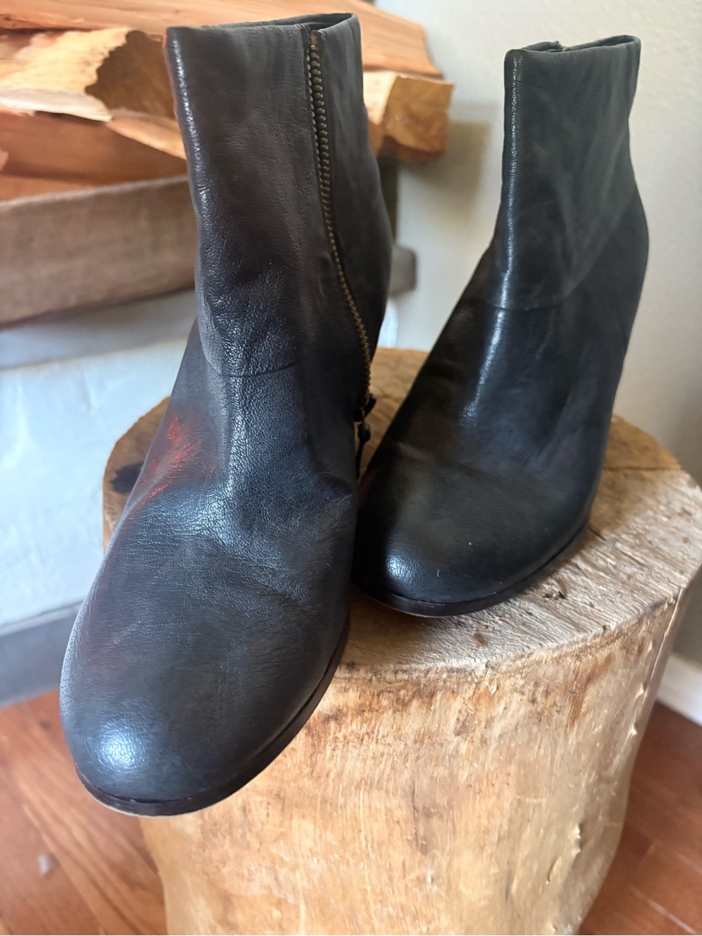 Nike Black Ankle Booties with Side Zip